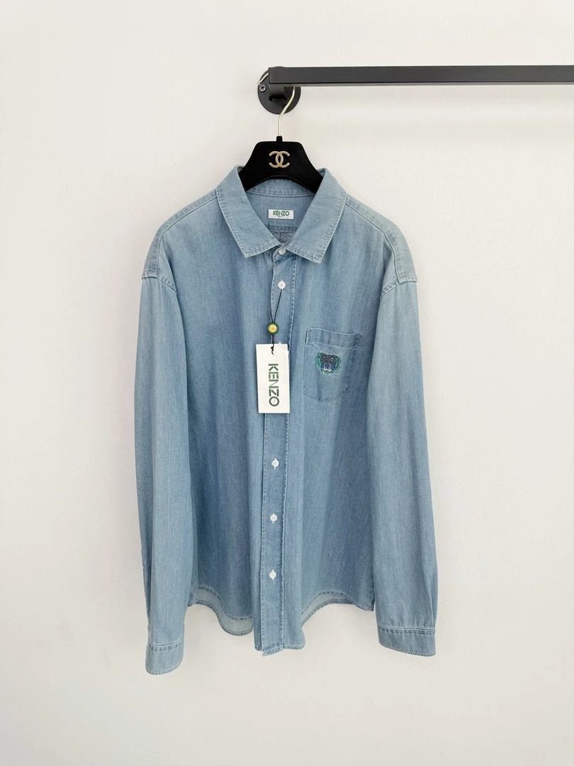 90新 KENZO/肯佐 Kenzo高田贤三牛仔衬衫/XL码/90新