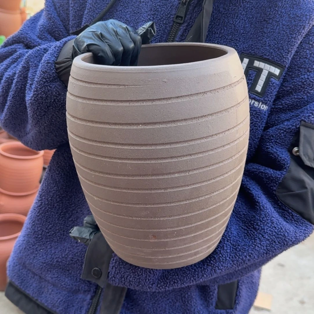 紫砂花盆口20高27宜兴紫砂瑕疵