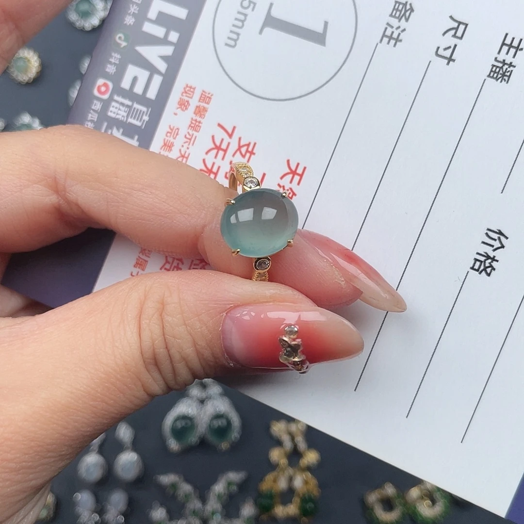 翡翠银S925镶嵌耳饰0000