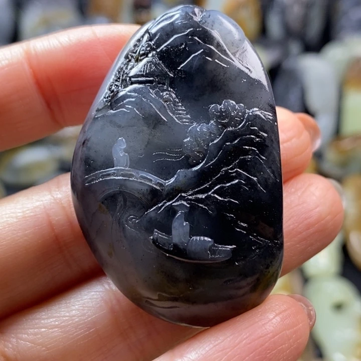 和田玉未镶嵌挂件