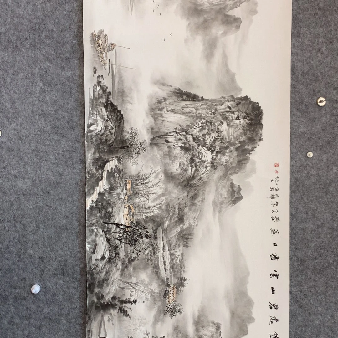 国画山水作品写意