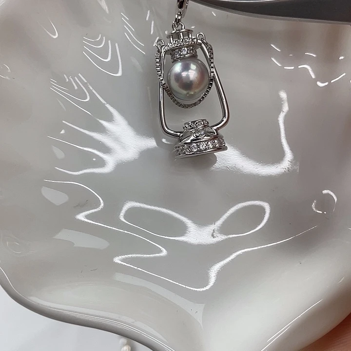 吊坠(不含链)海水珍珠银S925镶嵌