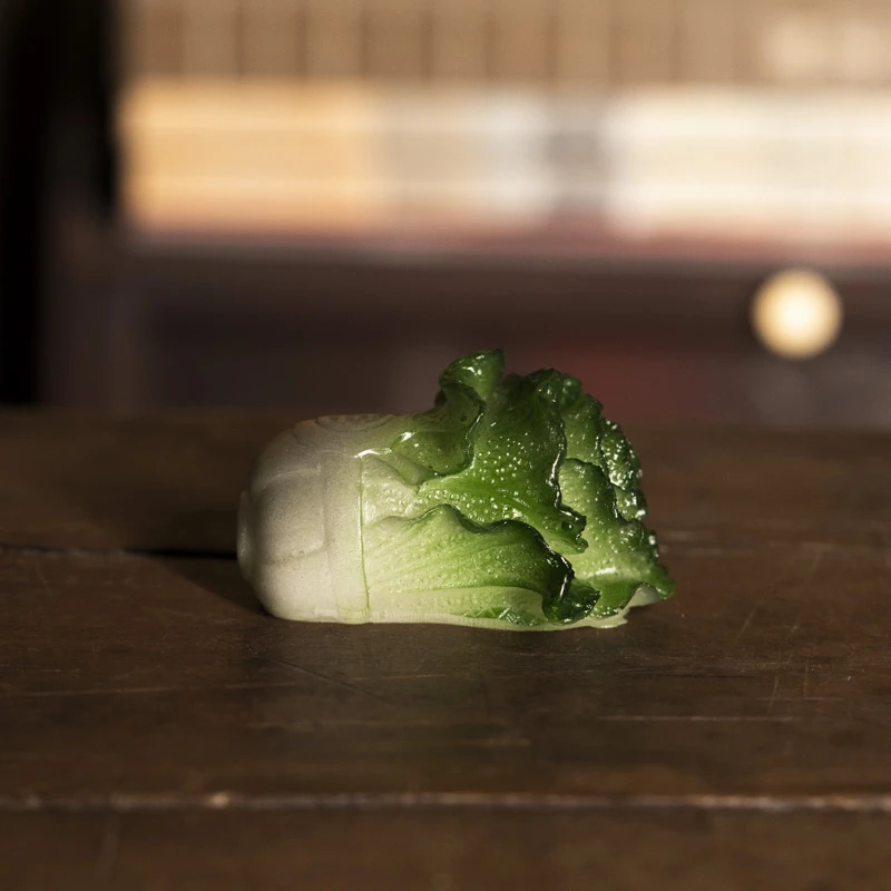 【老王】<一颗白菜>茶宠摆件 会变色（Q0632）