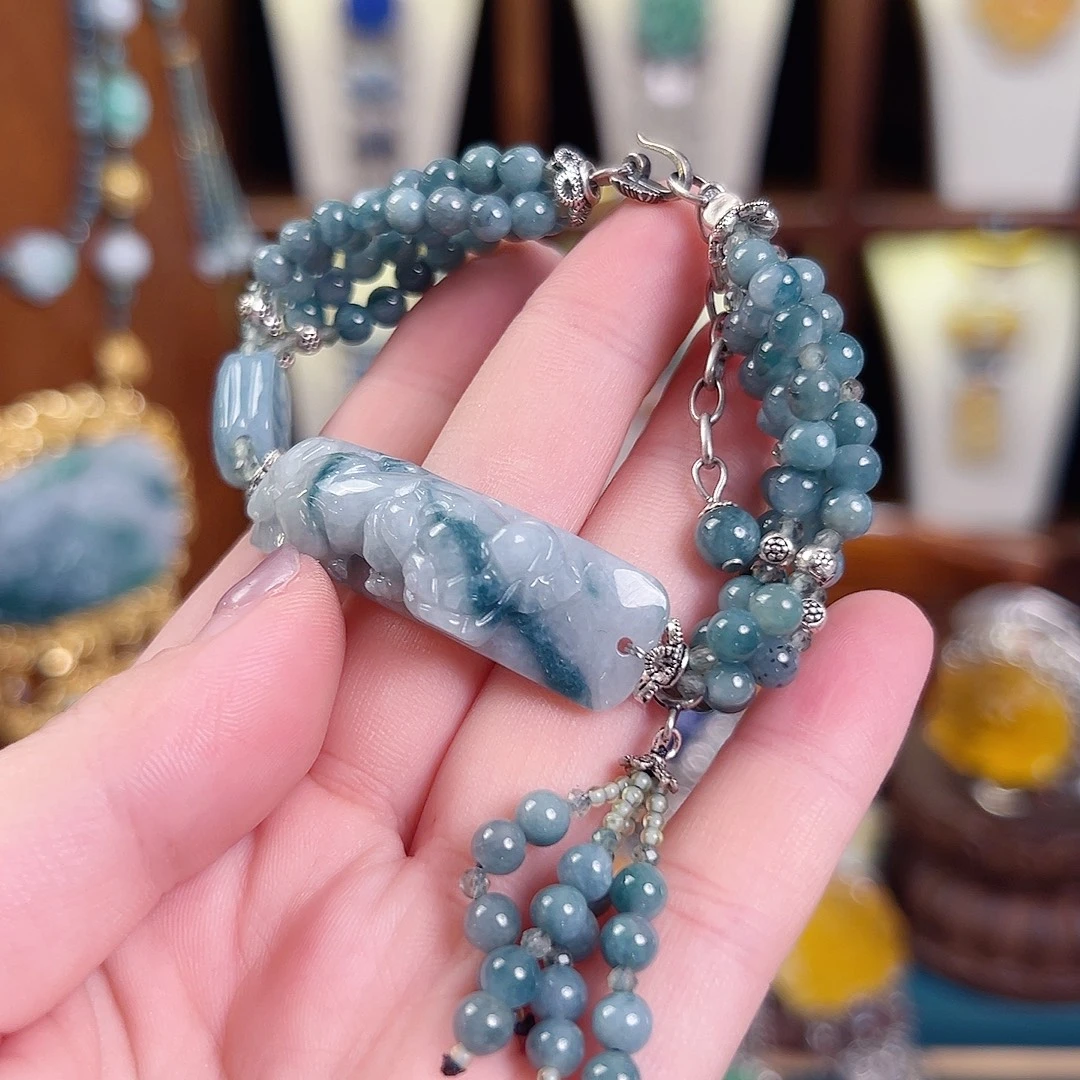 翡翠未镶嵌手链手链