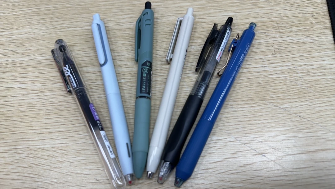 A65 6支按动中性笔速干顺滑0.5刷题笔学生