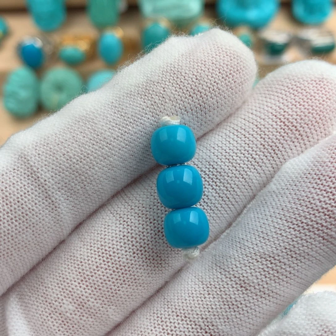 绿松石配饰未镶嵌7.4-7.2-7.2mm