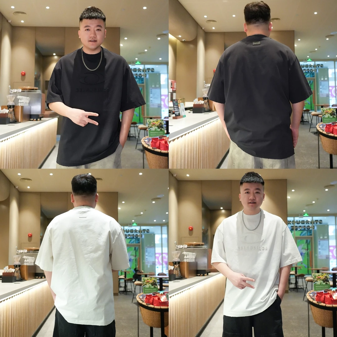 【小爽J·FIVE搭配】春夏重磅美式纯棉字母刺绣宽松短袖T恤87168