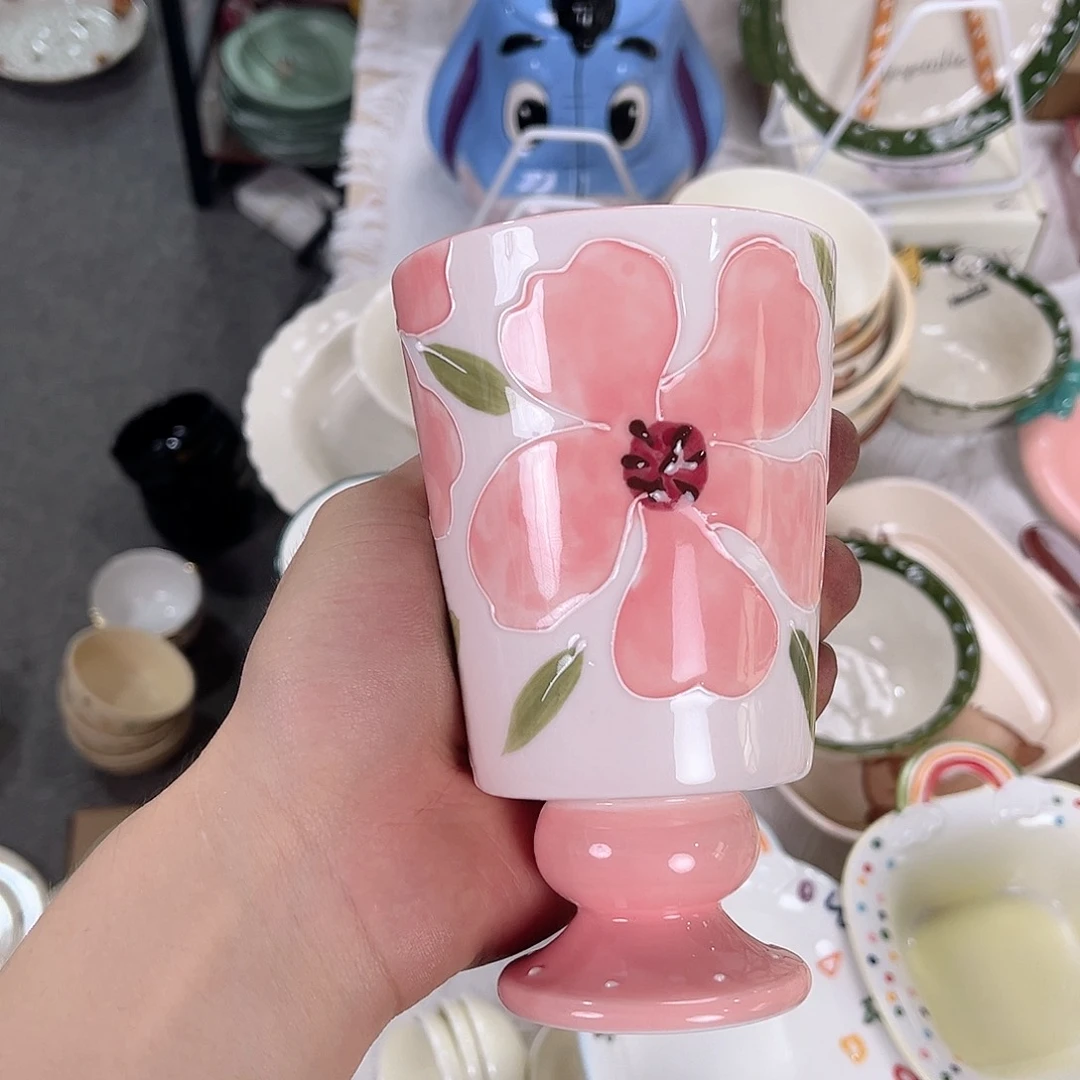 碗盘六个小花水杯