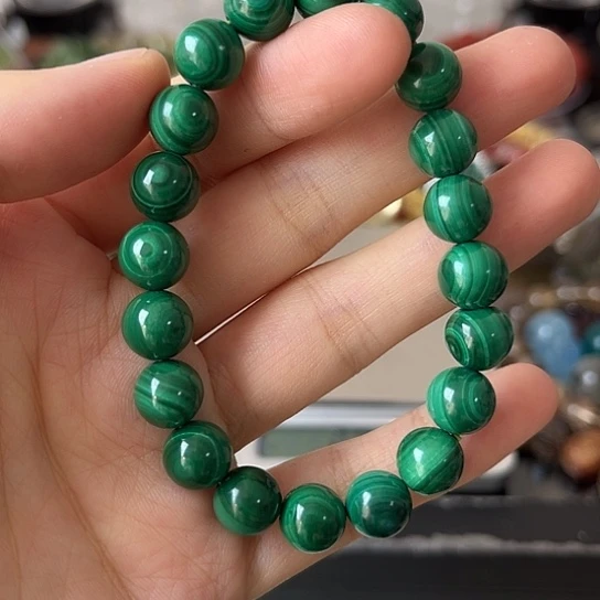 孔雀石手链未镶嵌矿坑