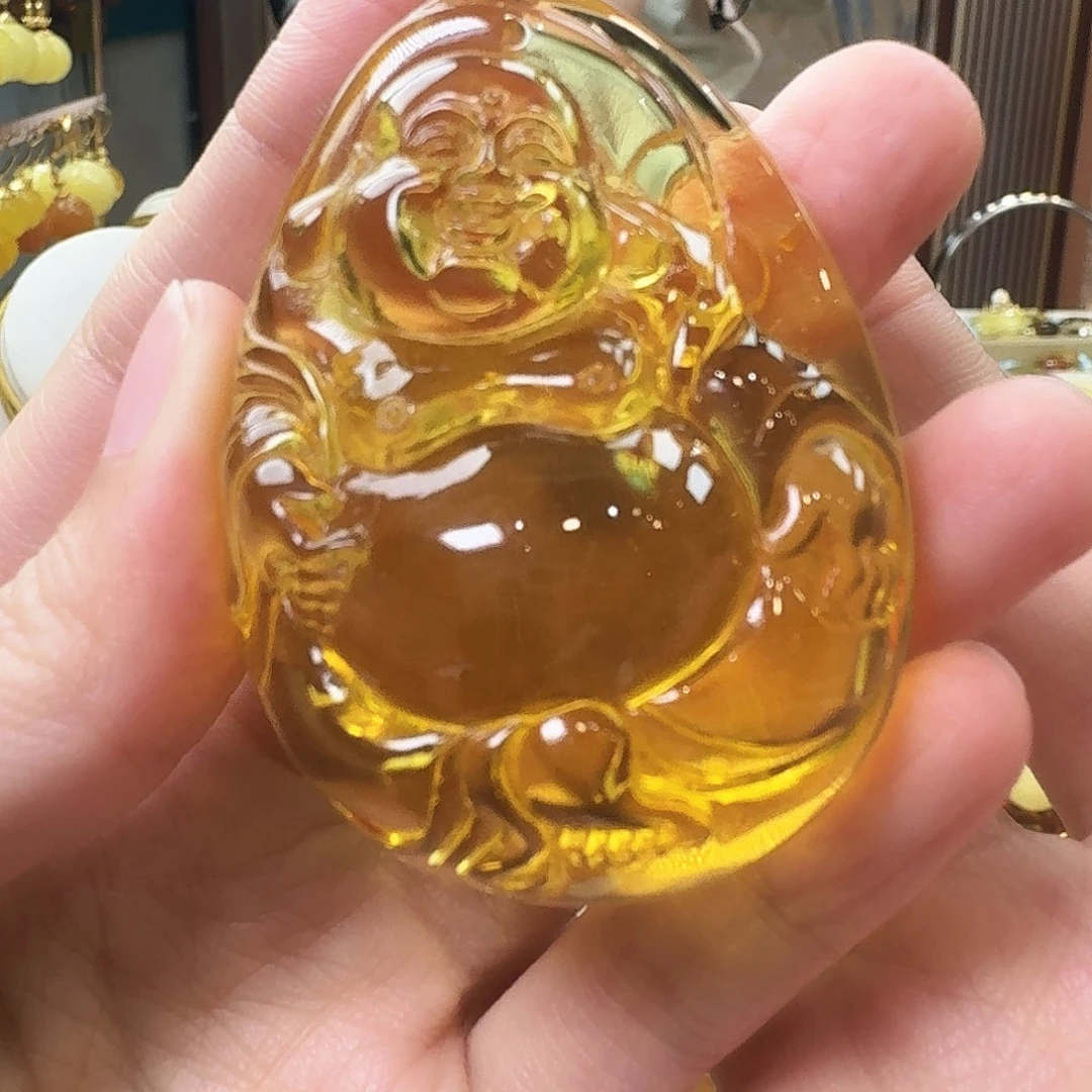 走***儿琥珀未镶嵌颈饰吊坠
