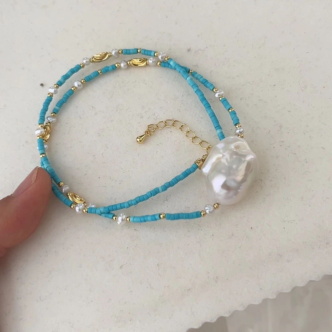 合金淡水珍珠耳饰