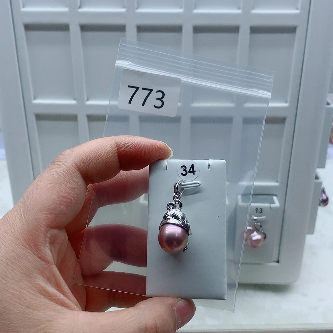合金吊坠(不含链)淡水珍珠