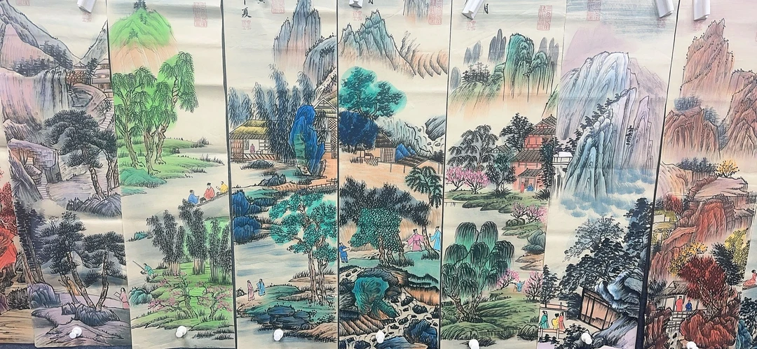 【四季】精品十二条屏装饰画通用链接