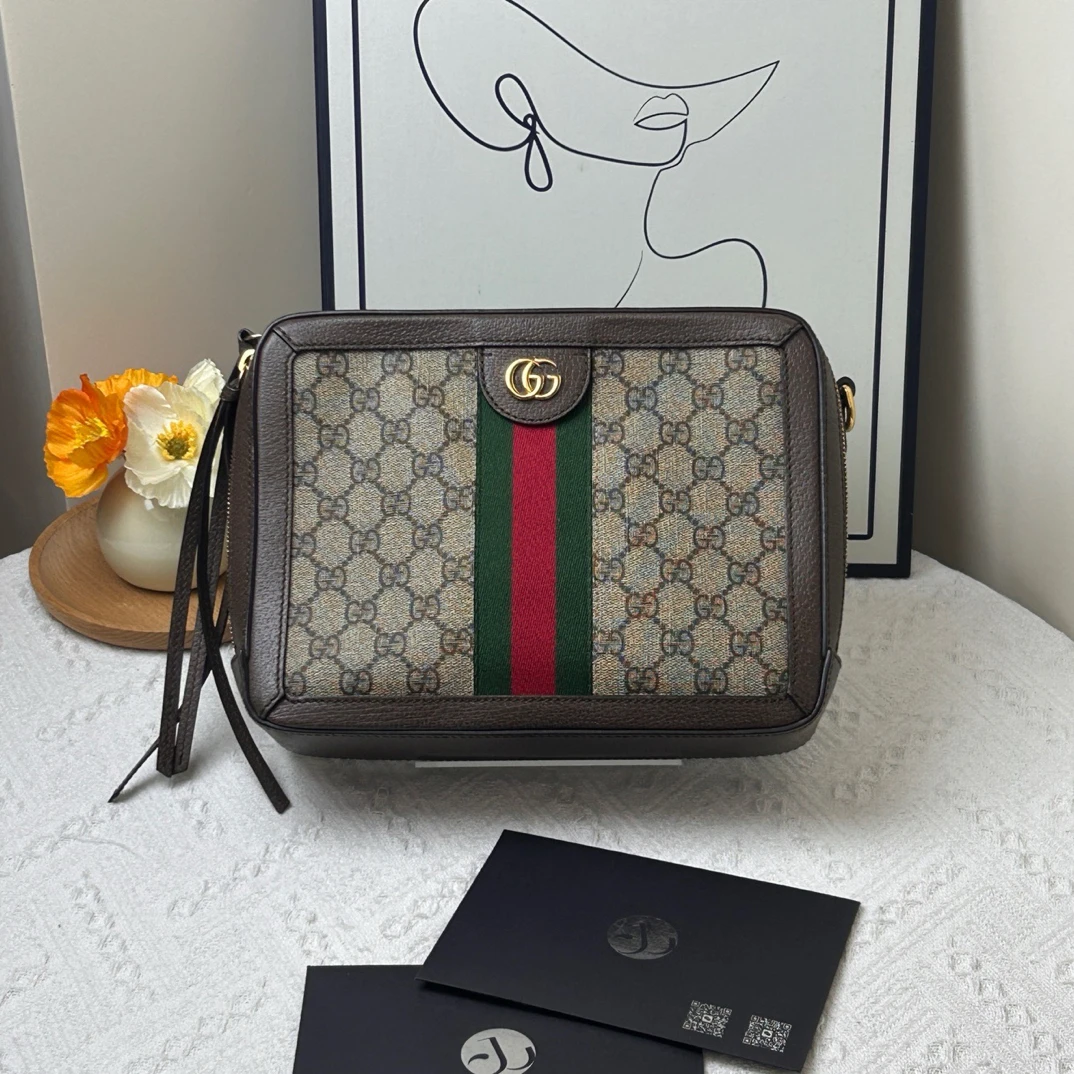 95新 GUCCI/古驰 OP相机包老花 026/JW8619