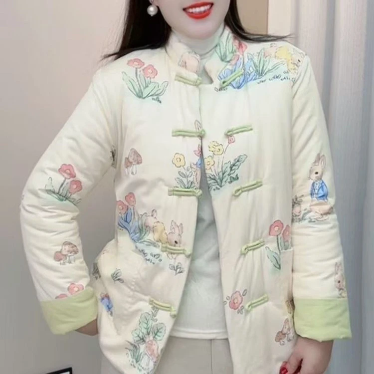 新疆长绒棉花棉袄纯棉加厚保暖纯手工棉服中式盘扣棉衣【面里纯棉】