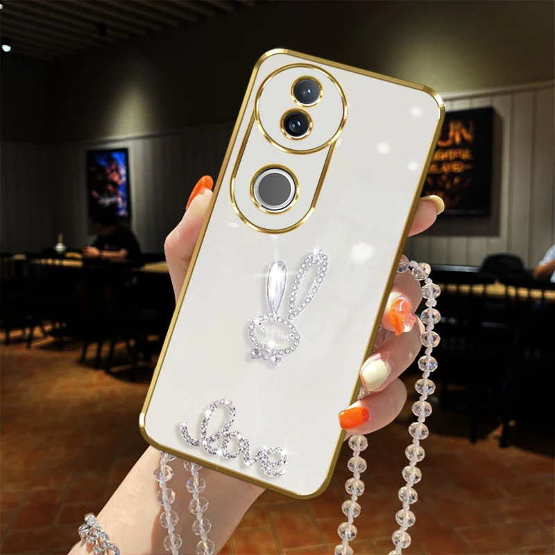 vivo s20手机壳V2429A可爱小兔奢华镶钻女款全包边软胶防摔保护套