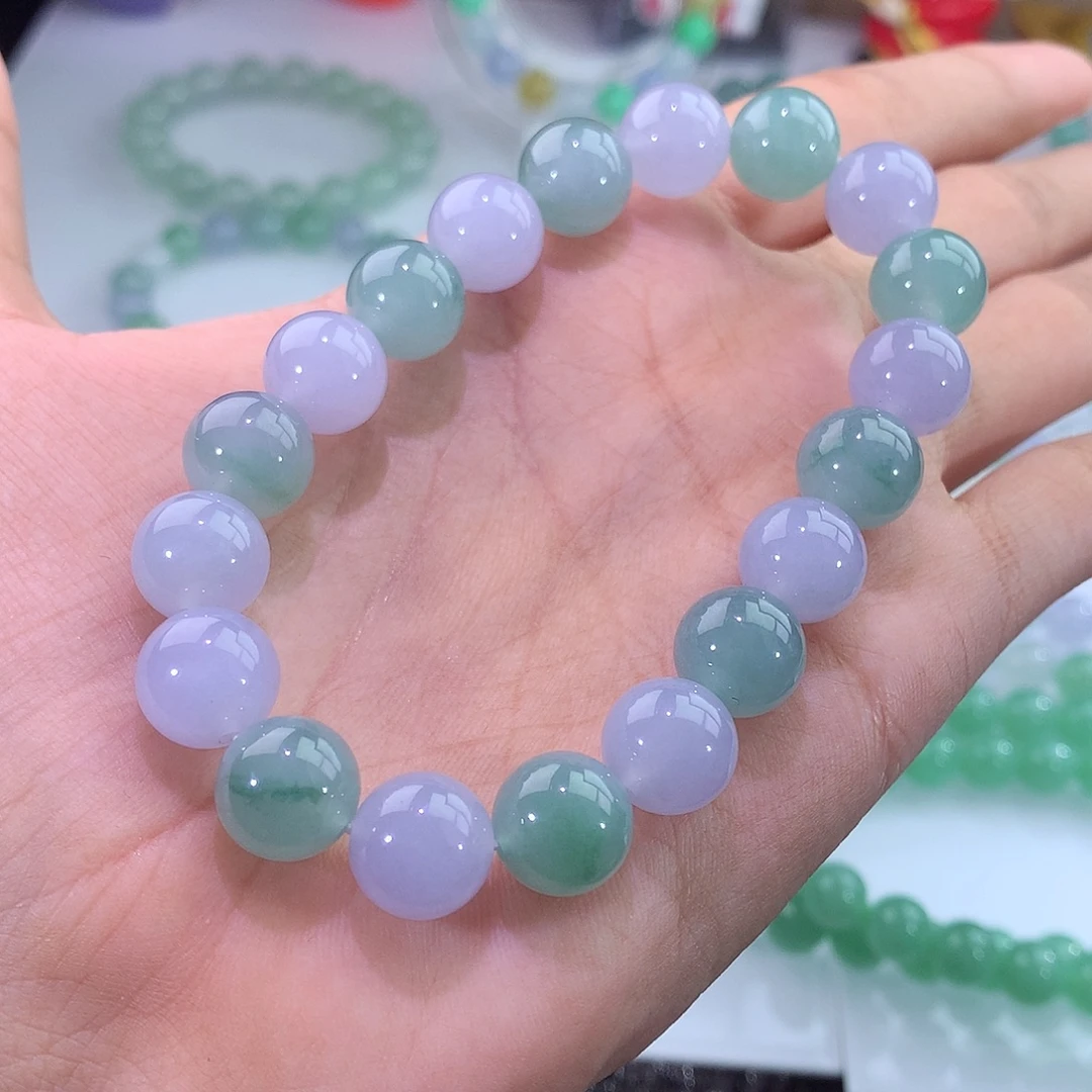 未镶嵌手链翡翠翡翠冰胶马卡龙手串