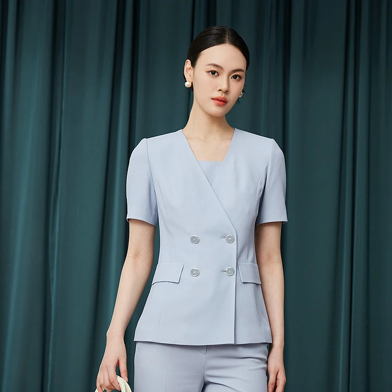 设计感收腰干练气质短外套2025年新款职场上衣-MOGC03WJK201