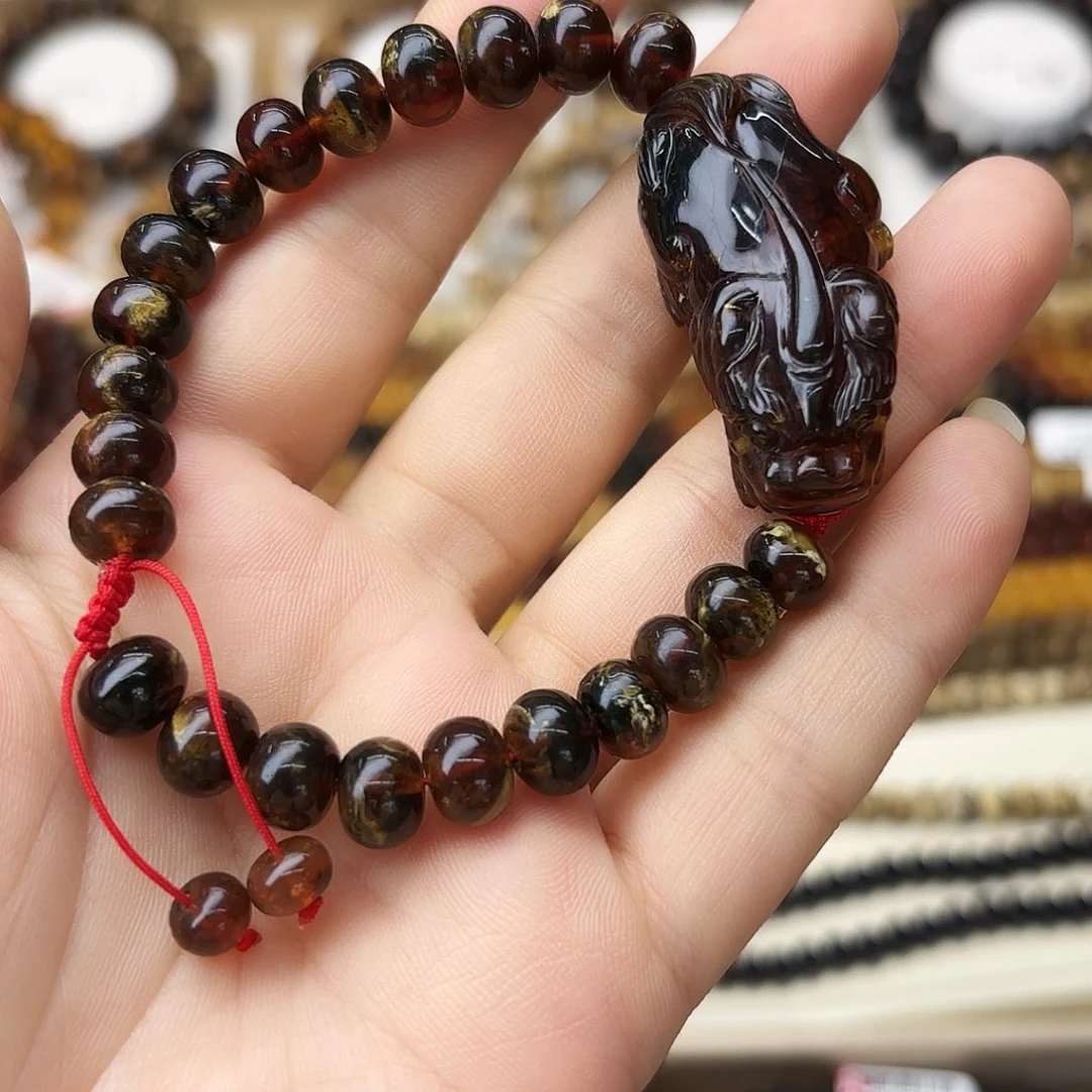 琥珀未镶嵌裸石八