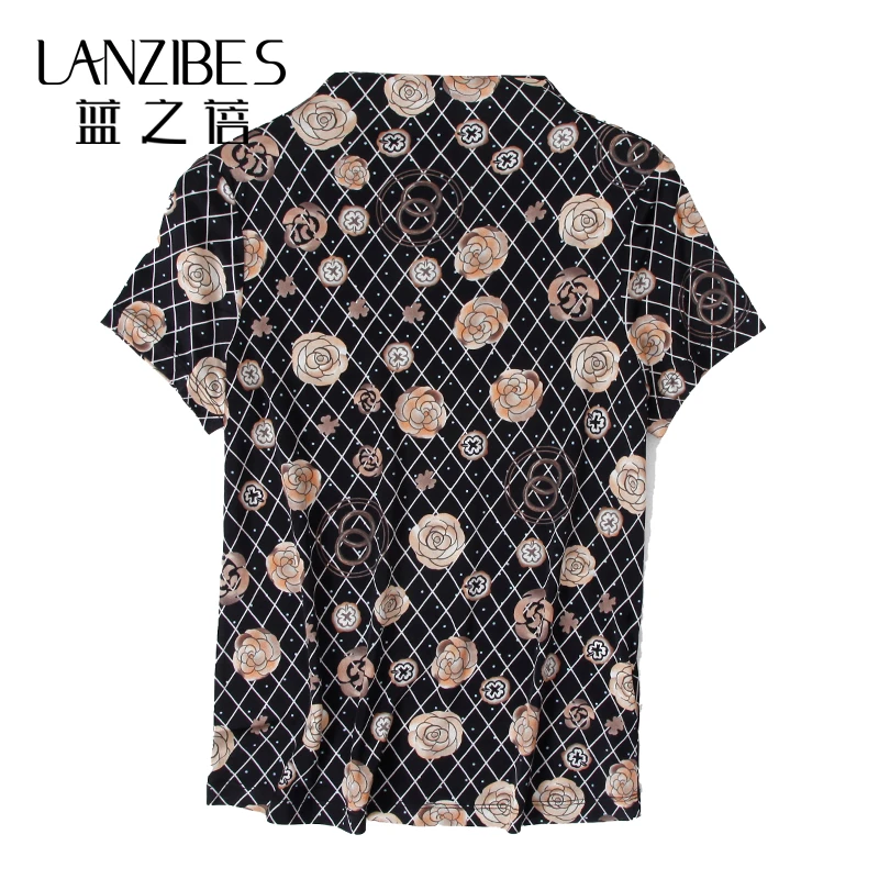 限量款真丝短袖女上衣夏季新款洋气桑蚕丝印花显瘦T恤上衣D239