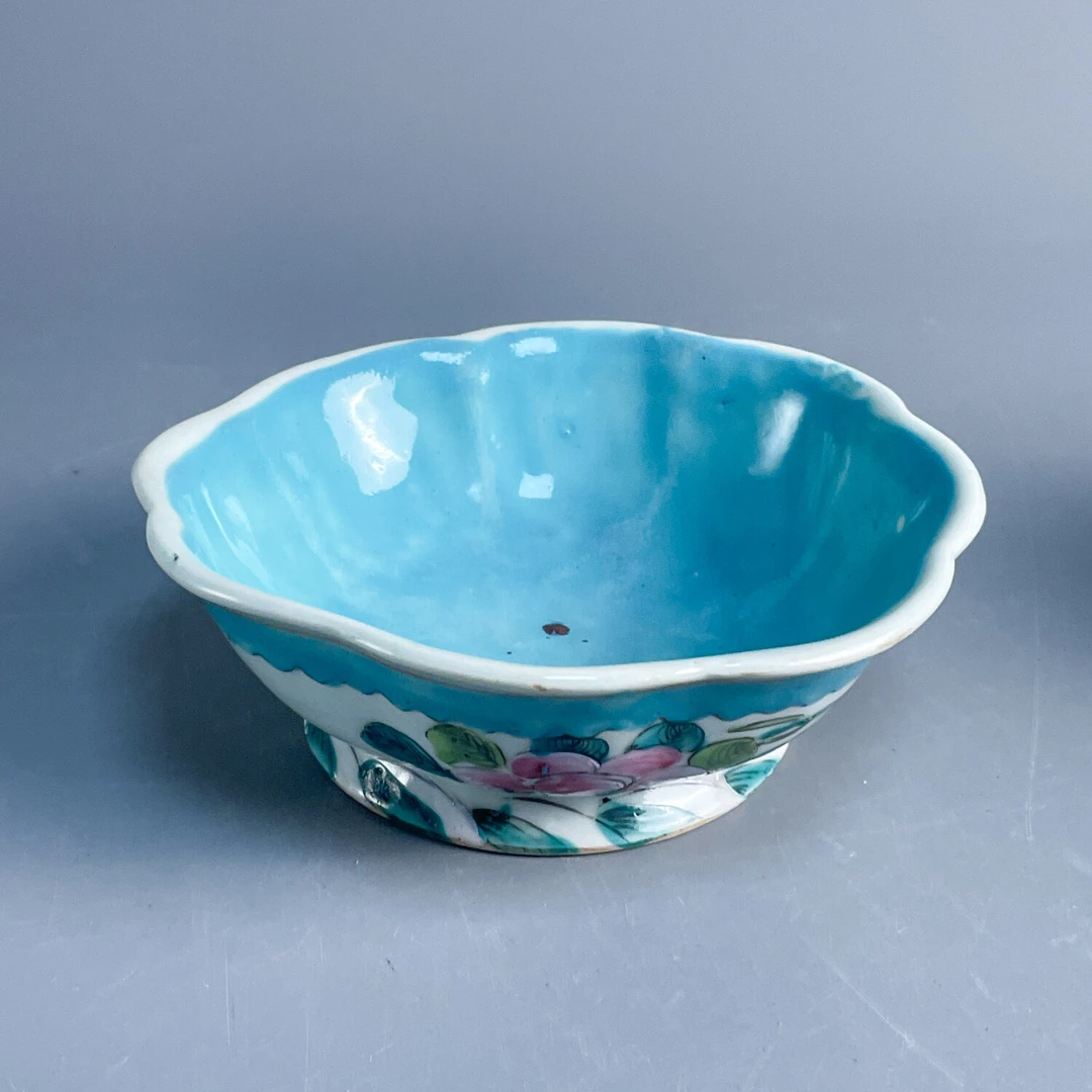 清光绪粉彩蝶恋花六方供碗-M25LD00CB28-03