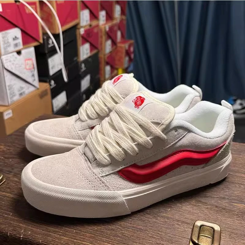 【高品质】新款knuskool黑武士复古麂皮滑板美式街头胖胖美式鞋子