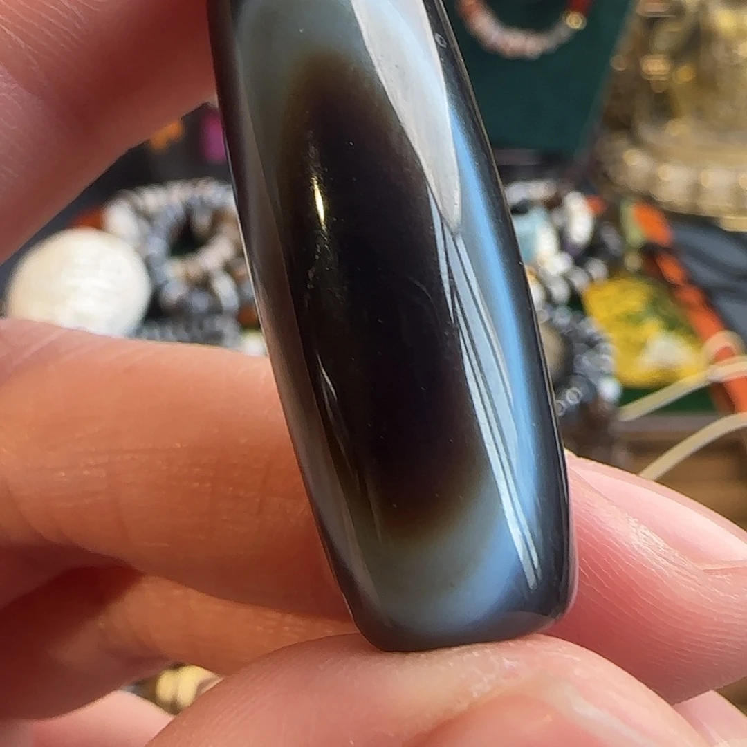 玛瑙/玉髓合金颈饰40x13顶天立地眼