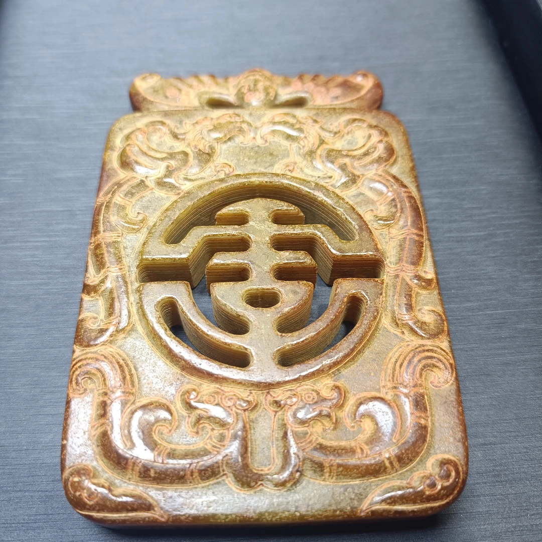 老玉镂空玉壁古玩杂项收藏地摊旧货复古货源