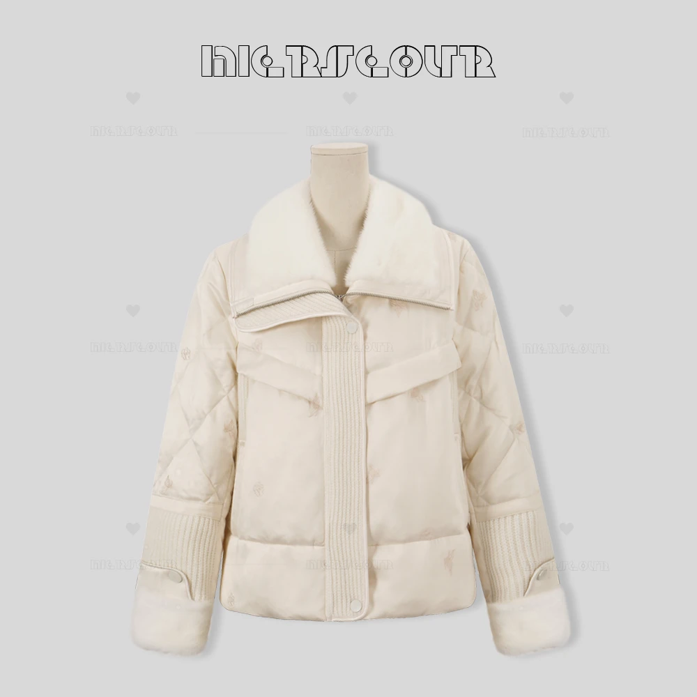 冬季新款时尚设计翻领鹅绒服羽绒服91102