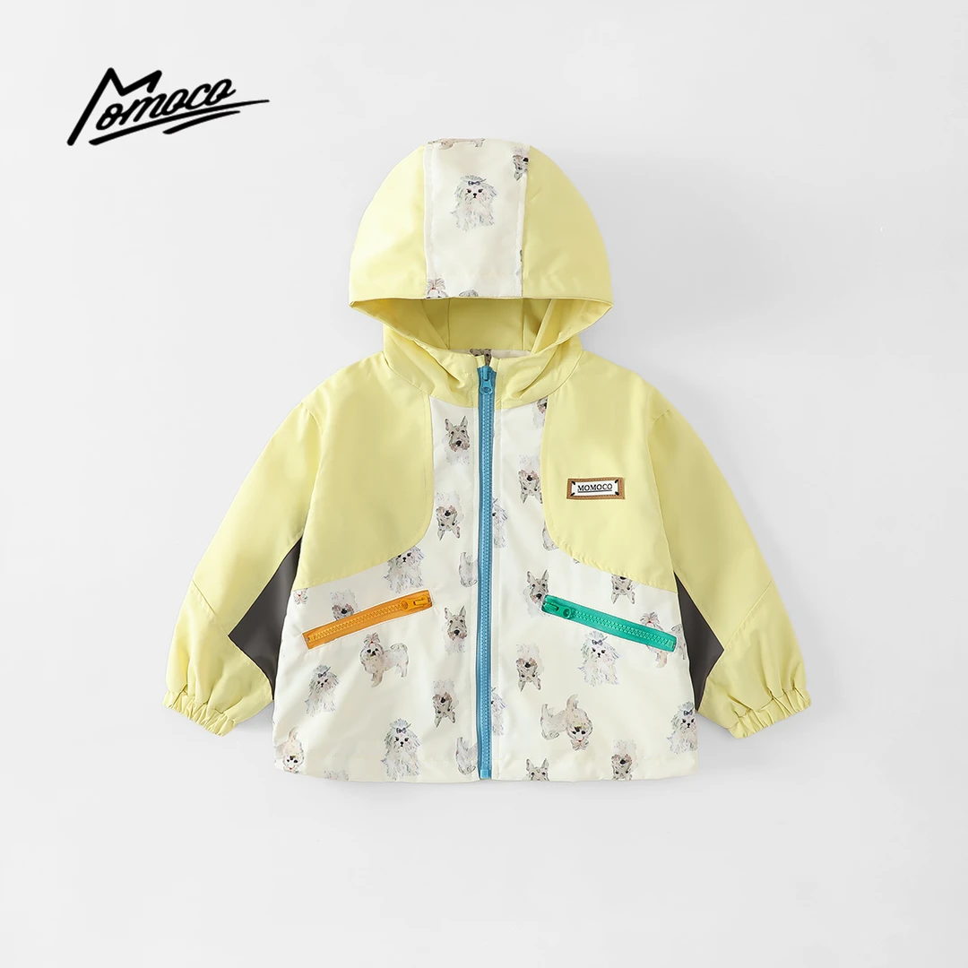 MOMOCO2025款秋季新款男童卡通拼接小狗洋气外套77330107016