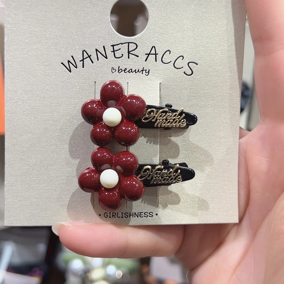 非金属红色小花鸭夹