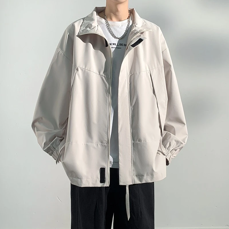 仓石一树春秋季痞帅工装外套男士新款潮牌宽松休闲韩版开衫夹克潮