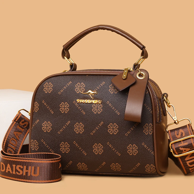 特 6058四叶草棕色 女包 【长22高18厚11cm】