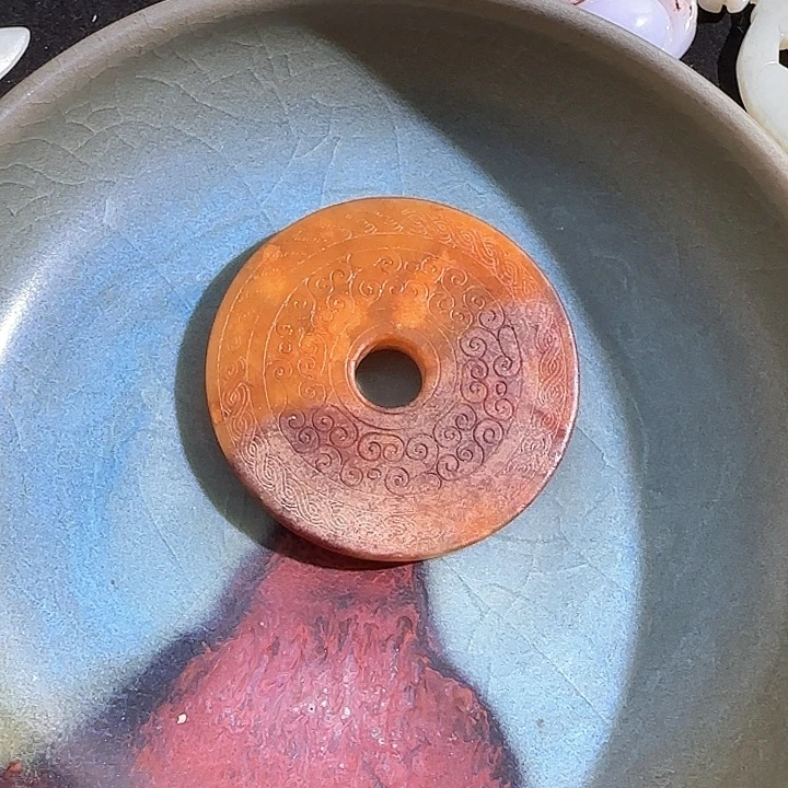 瓷片摆件恭喜发财工艺结缘686