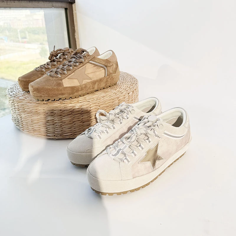 莞妃家 东莞顶版 2025年新款gg家小脏鞋女真皮绒面星星鞋休闲版鞋