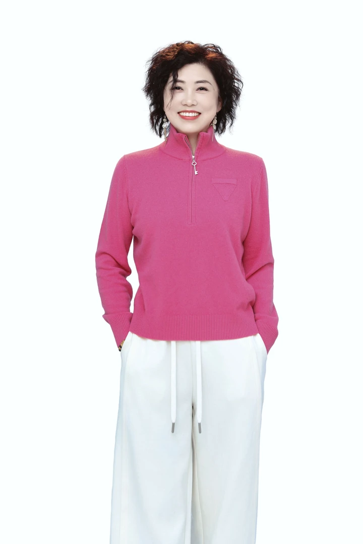 半拉链翻领毛针织衫秋冬季运动针织秋冬纯色衫 DY469