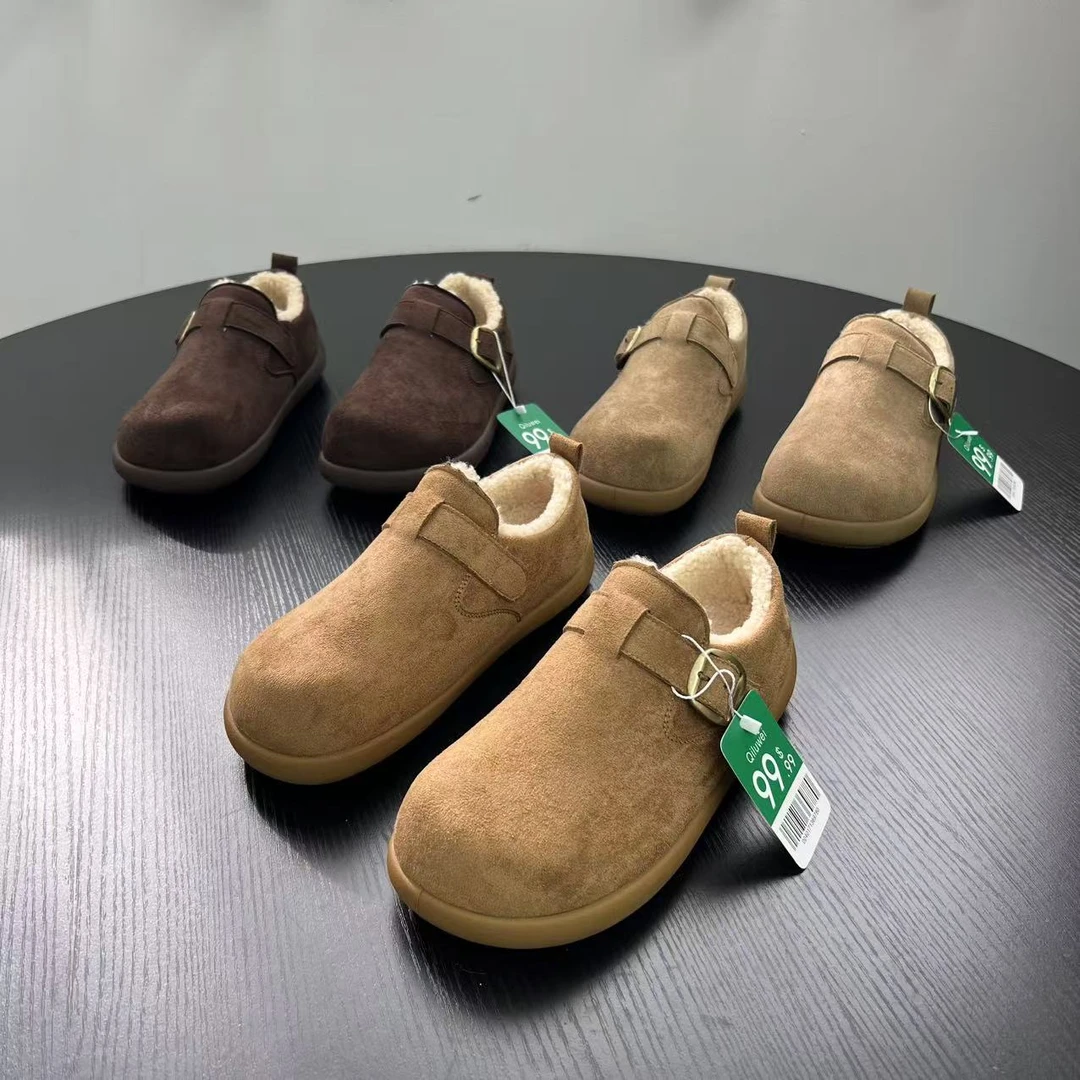 美单加绒加厚 男士厚款时尚休闲穆勒鞋加厚小土豆勃肯鞋雪地靴