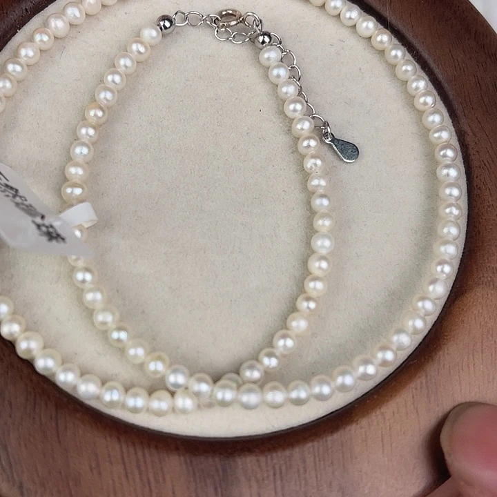 淡水珍珠天然珍珠银S925镶嵌