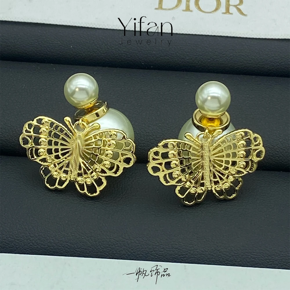 铜合金耳饰 【K金版本】精工CNC 蝴蝶耳环 178