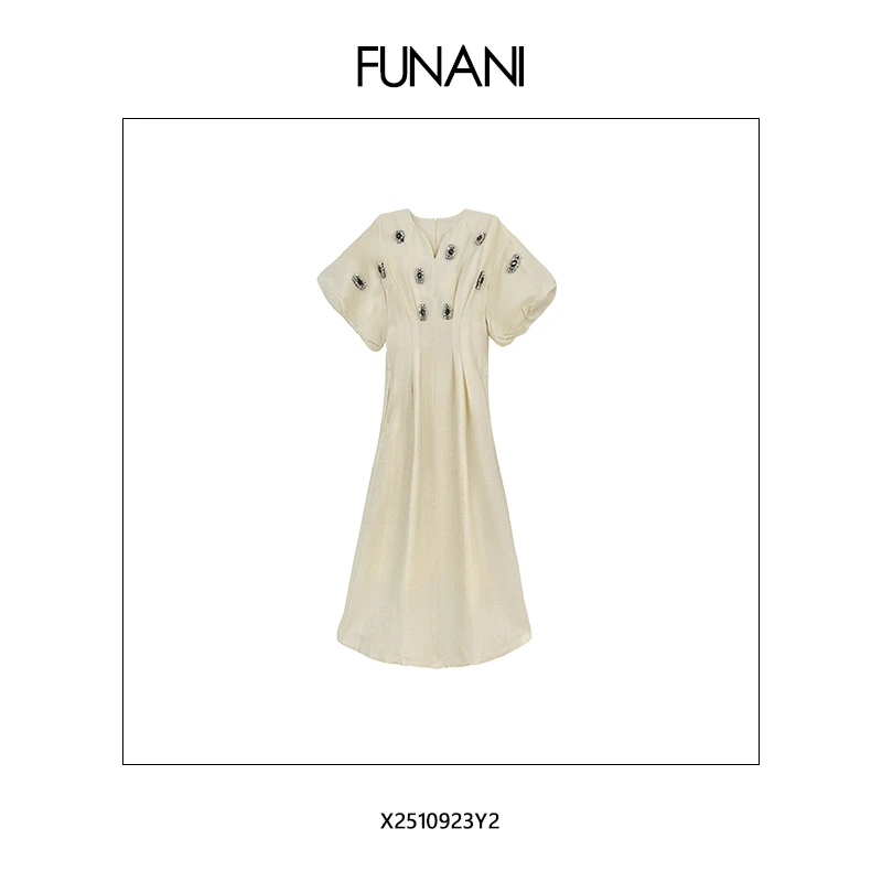 【FUNANI】 轻奢法式高级感重工原创设计感 连衣裙 X2510923
