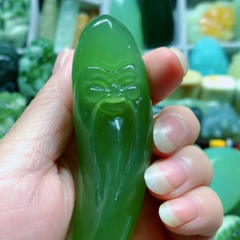 蛇纹石玉未镶嵌手把件