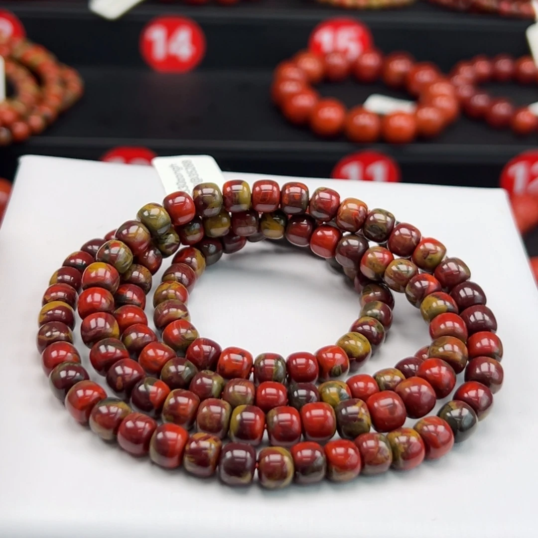 南红玛瑙未镶嵌手链上村包浆多圈7+