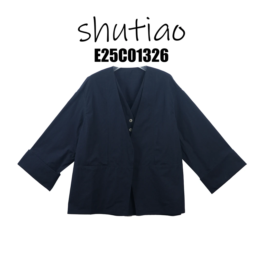 【SHUTIAO】2025夏季：新款小众设计款外套E25C01326