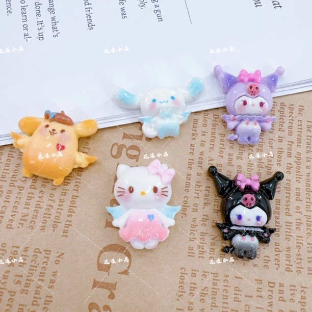 恶魔披风天使翅膀三丽欧库洛米树脂贴片diy蝴蝶结发饰装饰品配件