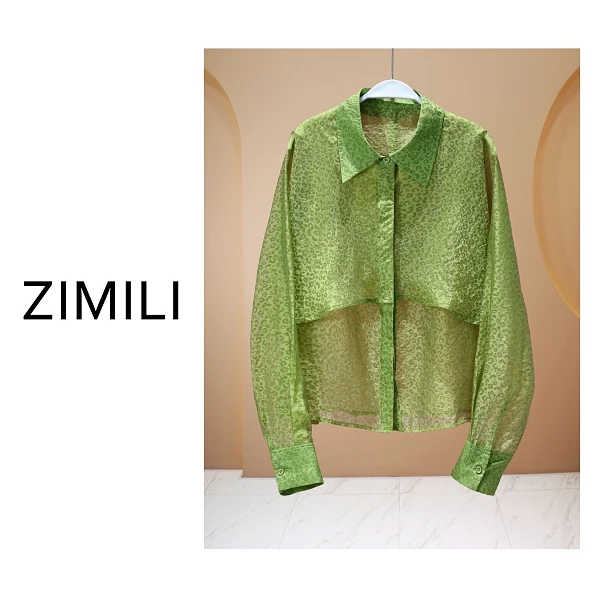 【亮哥女装】2025欧版新品《芦苇》橄榄绿叠层蝙蝠袖气质衬衫8120-Z6