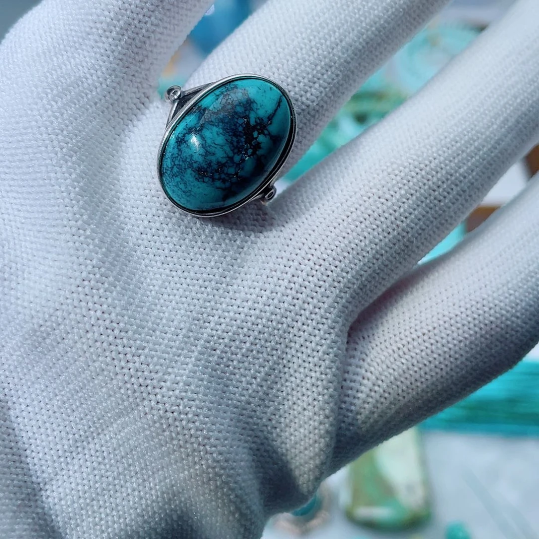 绿松石银S925镶嵌珠宝奇石