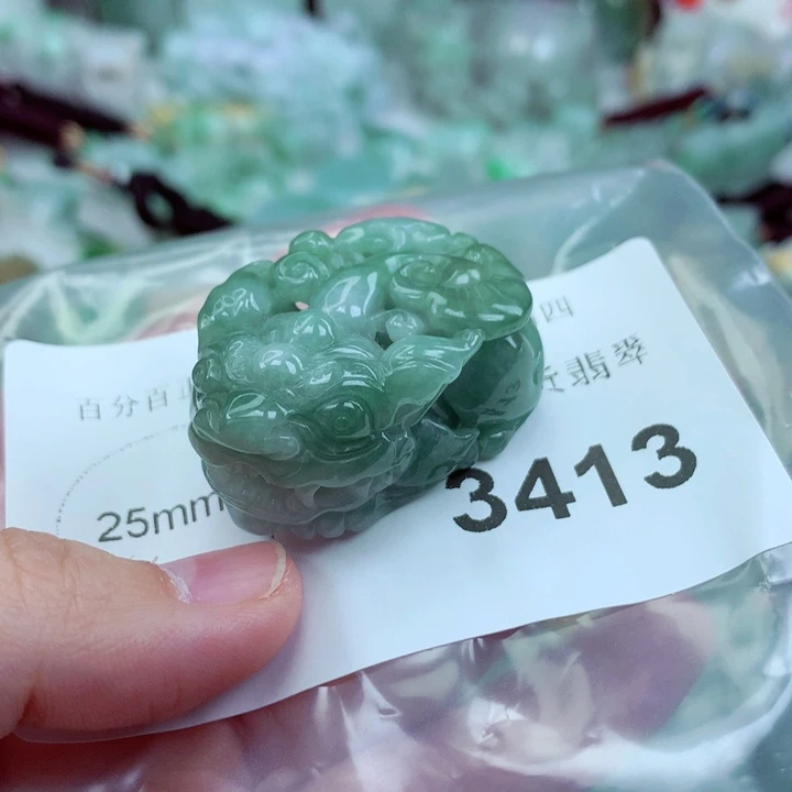 吊坠(不含链)未镶嵌翡翠小*运