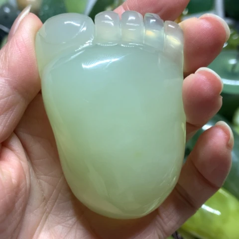 蛇纹石玉未镶嵌手把件