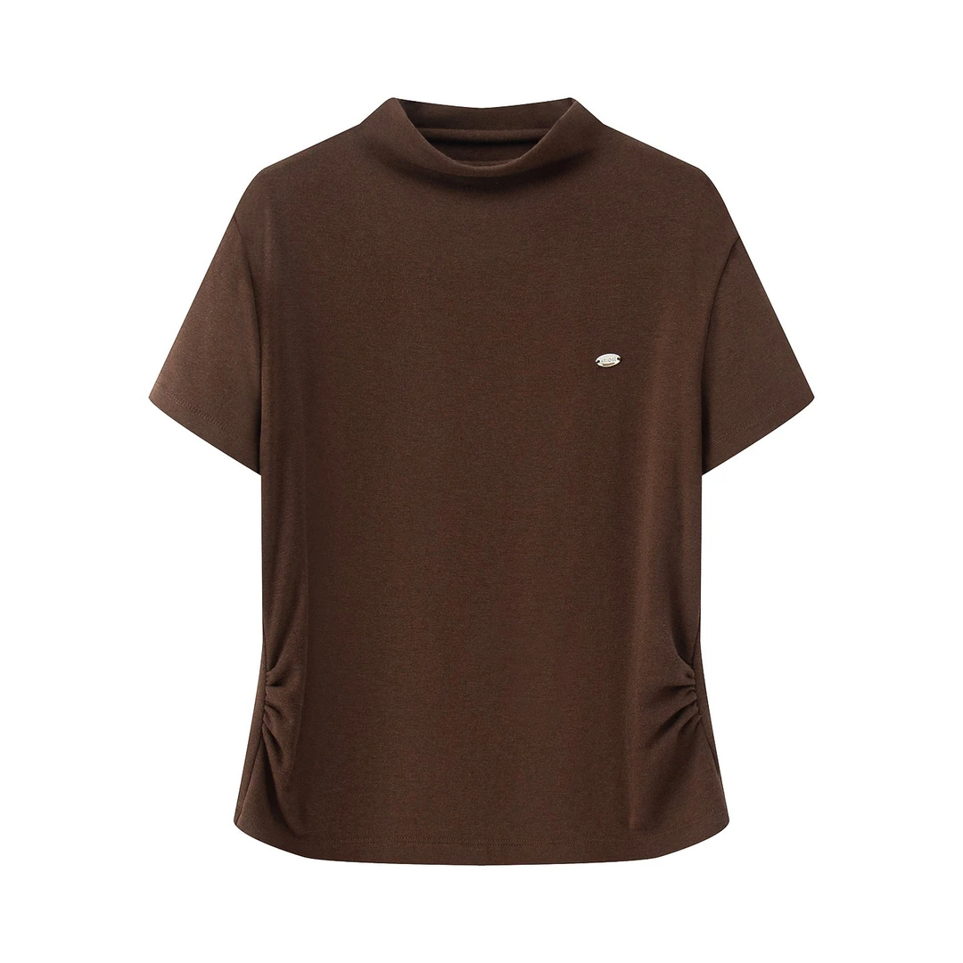 艾家2025新款 简约显瘦百搭气质T恤上衣3013