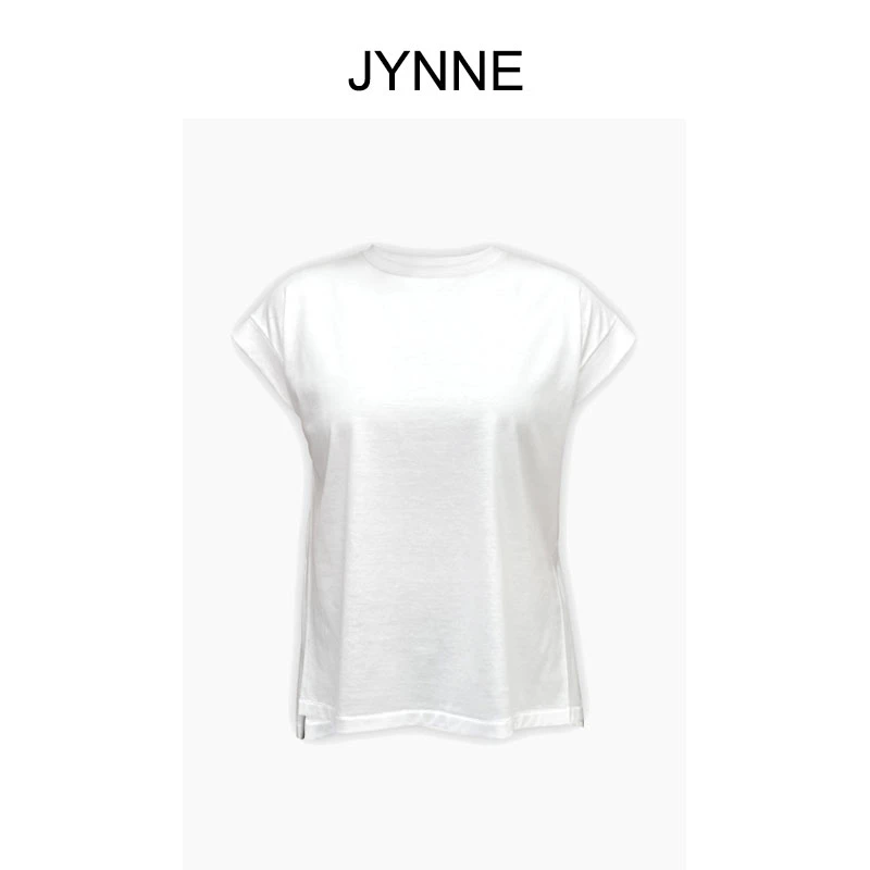 景一女装春夏新款全棉无袖背心上衣白色